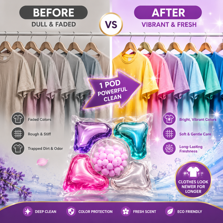 Buyallkart™ 5-in-1 Laundry Power Detergent Pods | Deep Clean & Fresh Fragrance